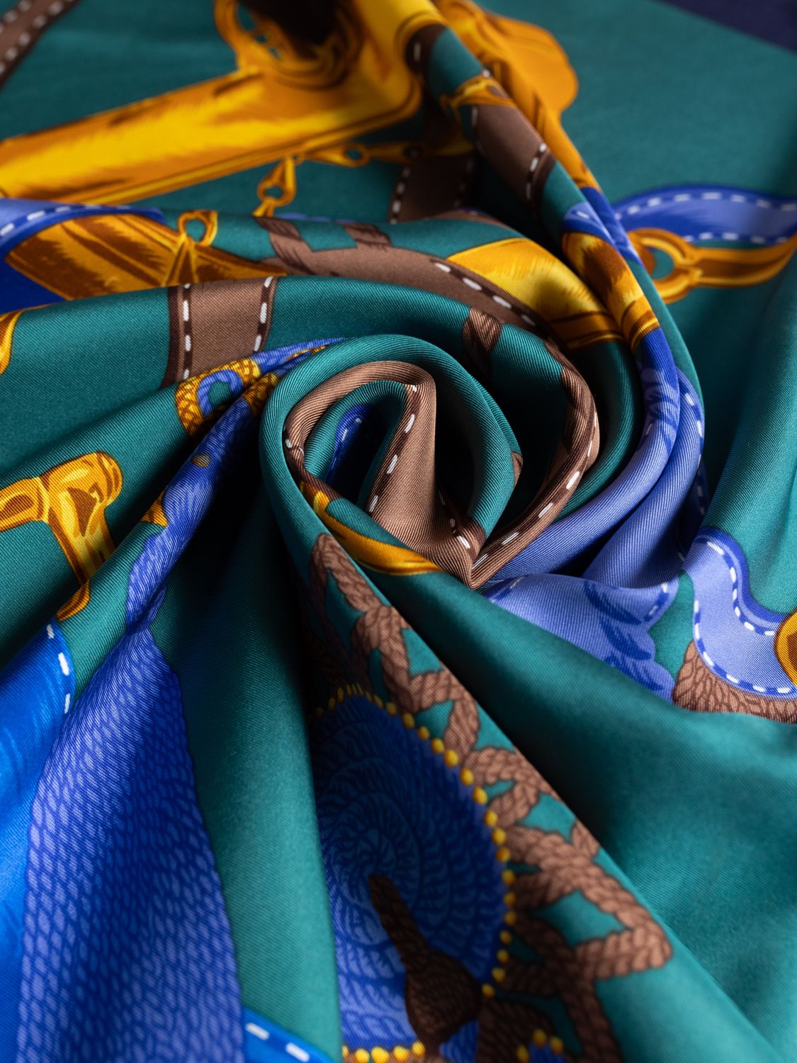 Celine Equestrian Tassel Silk Scarf