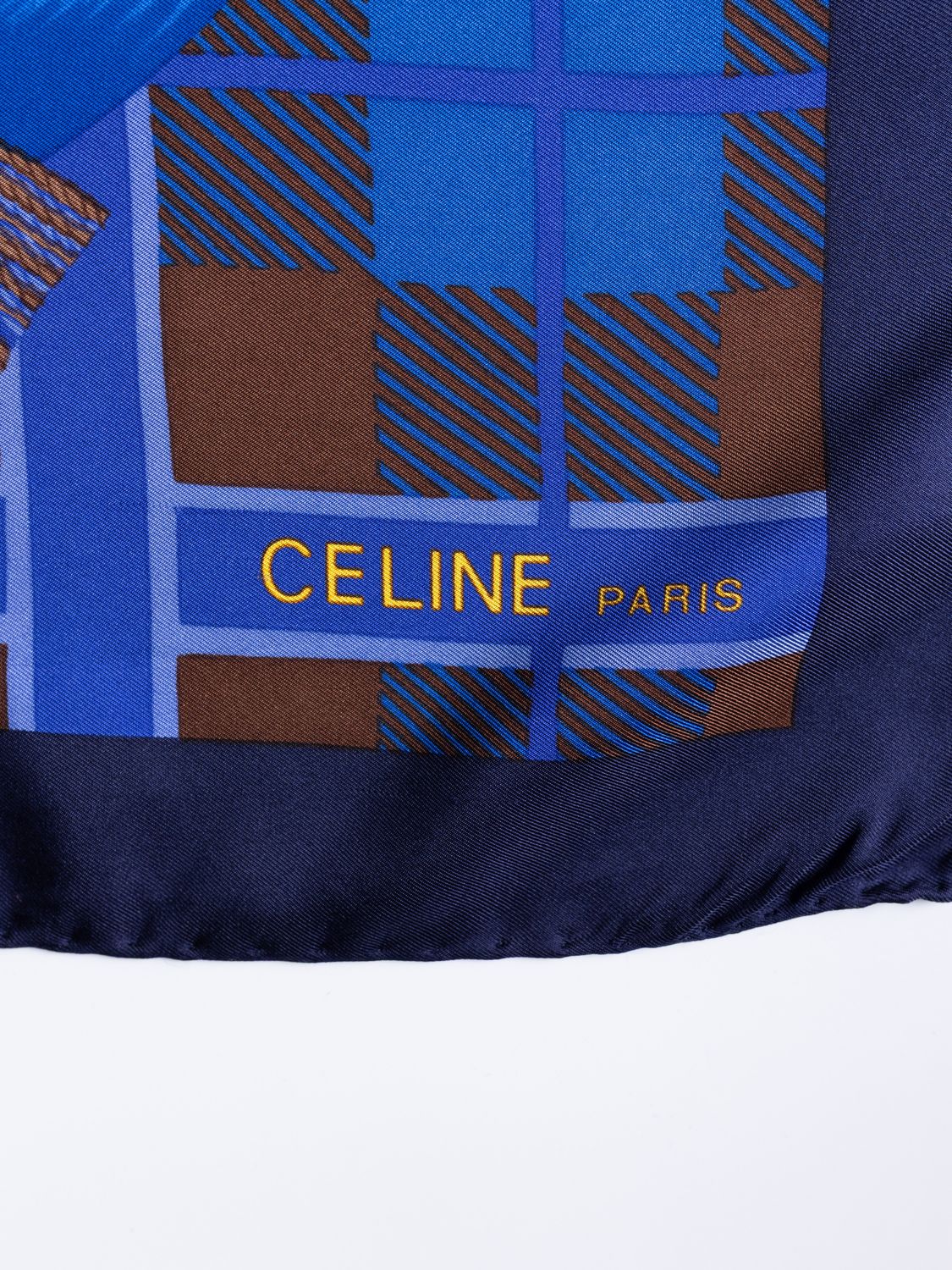 Celine Equestrian Tassel Silk Scarf