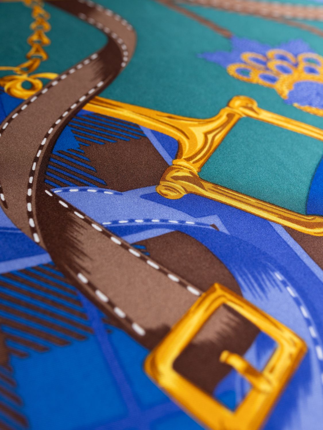 Celine Equestrian Tassel Silk Scarf