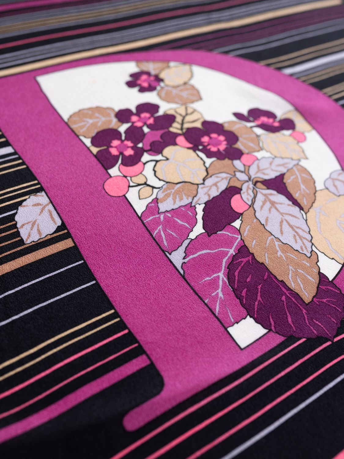 Christian Dior Floral Monogram "D" Silk Scarf