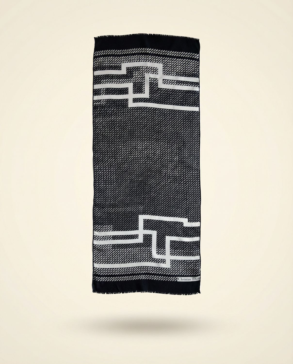 Christian Dior Graphic Dash Silk Scarf