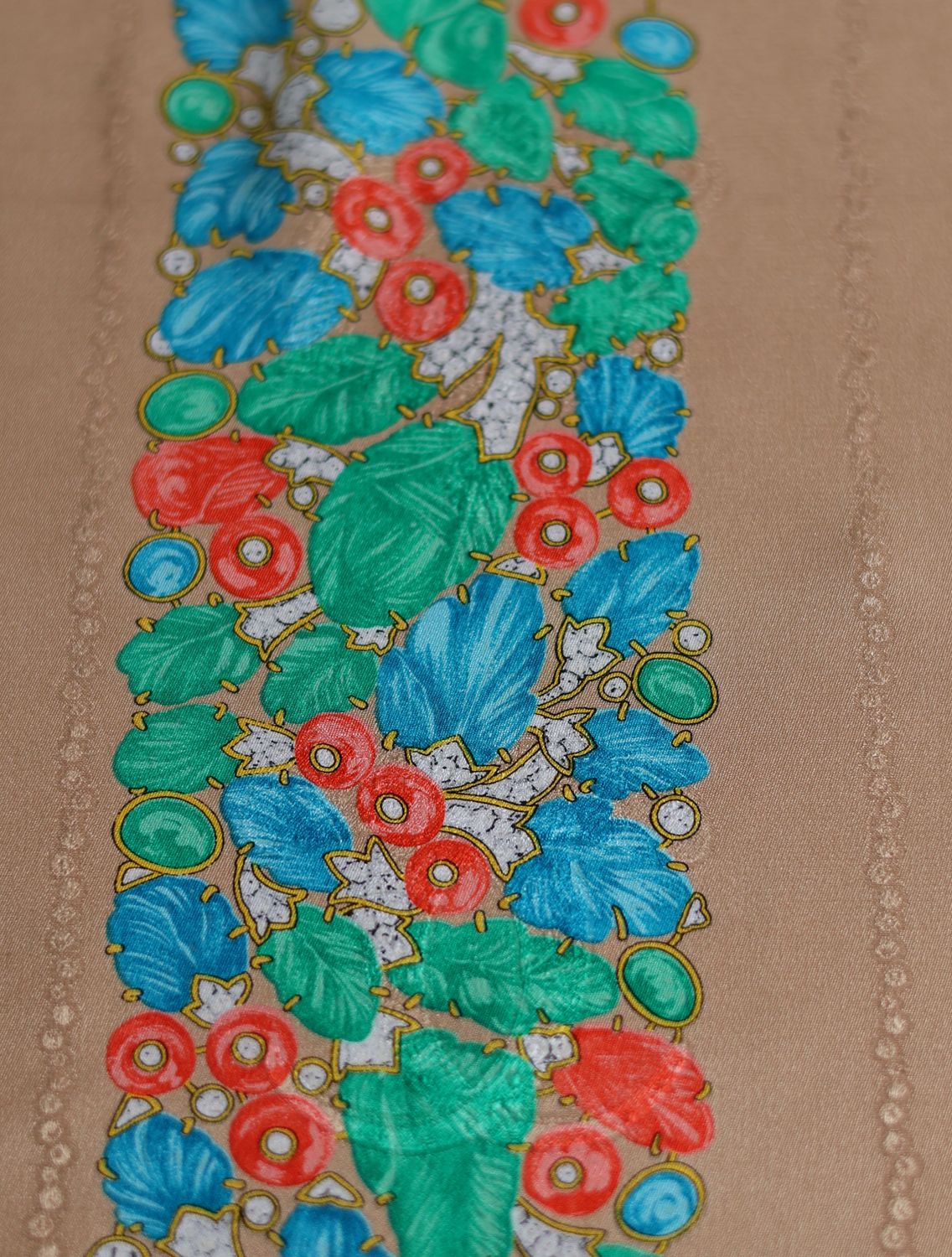 Cartier Jeweled Garland Silk Scarf