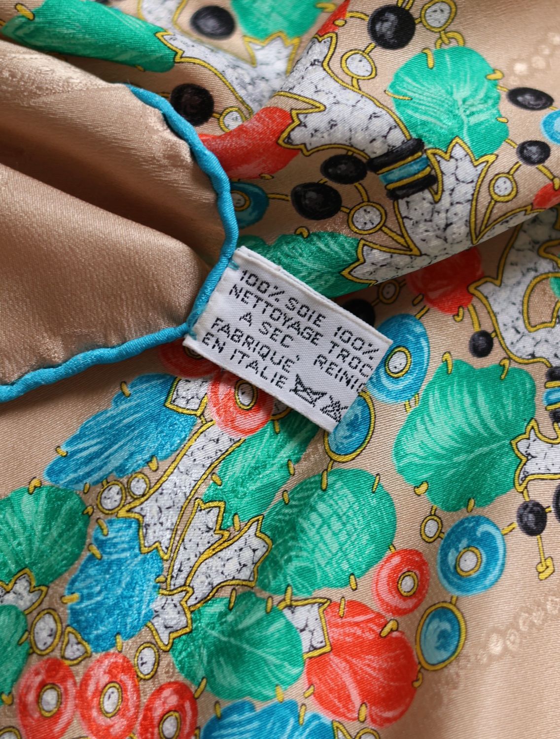 Cartier Jeweled Garland Silk Scarf