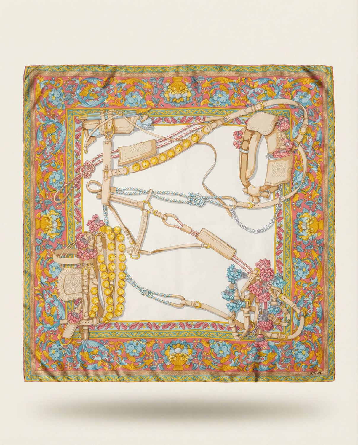 Loewe Equestrian Baroque Silk Scarf