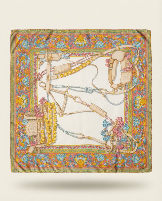 Loewe Equestrian Baroque Silk Scarf