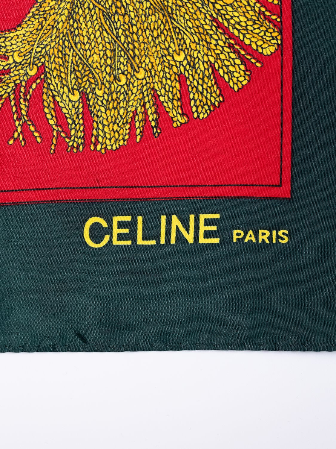 Celine Gold Chain &amp; Coin Silk Scarf