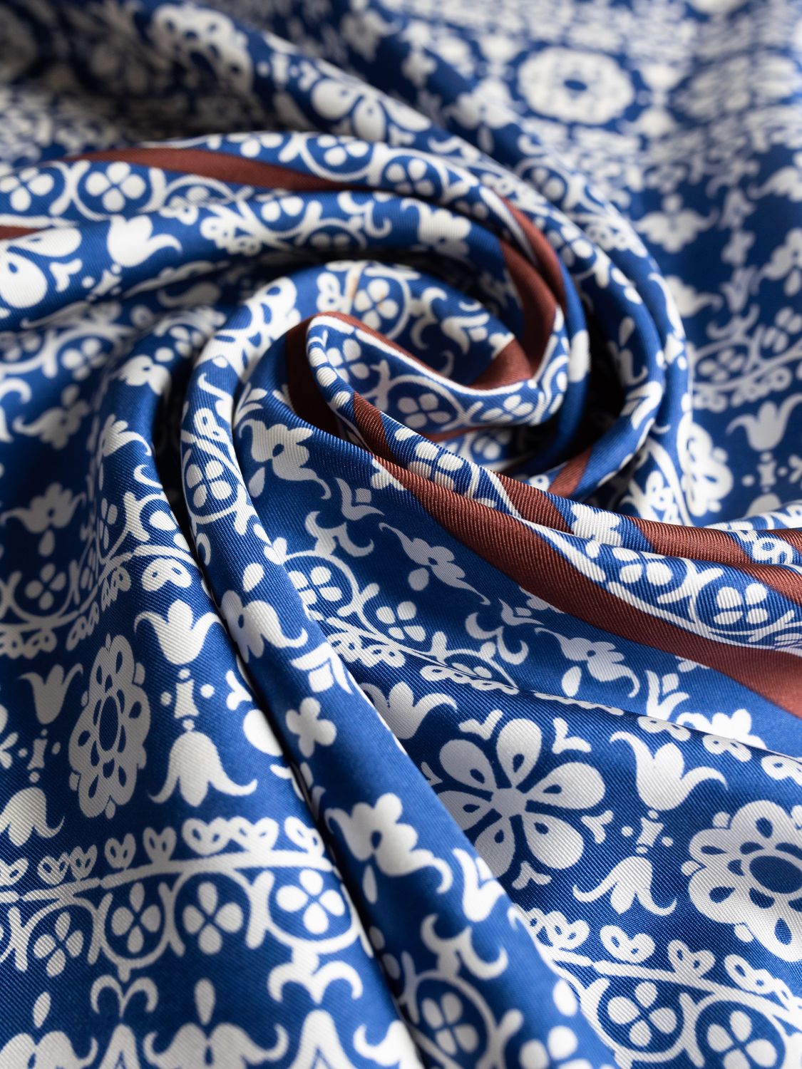 Christian Dior Ornamental Tile Silk Scarf