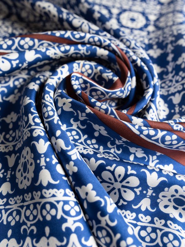 Christian Dior Ornamental Tile Silk Scarf