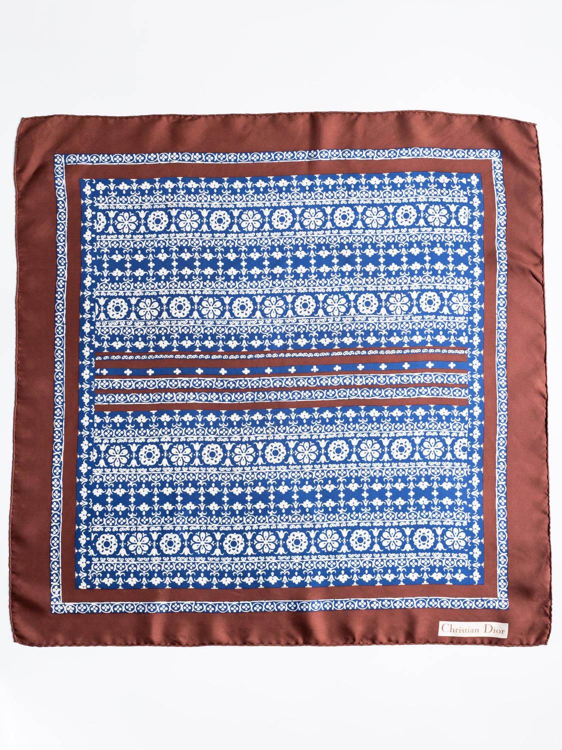Christian Dior Ornamental Tile Silk Scarf