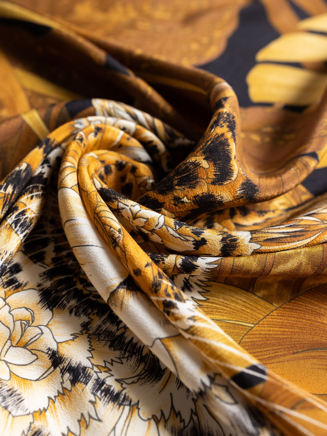 Ferragamo Jungle Leopard Silk Scarf