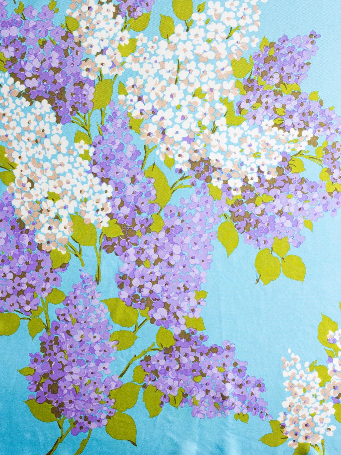 Christian Dior Lilac Bouquet Silk Scarf