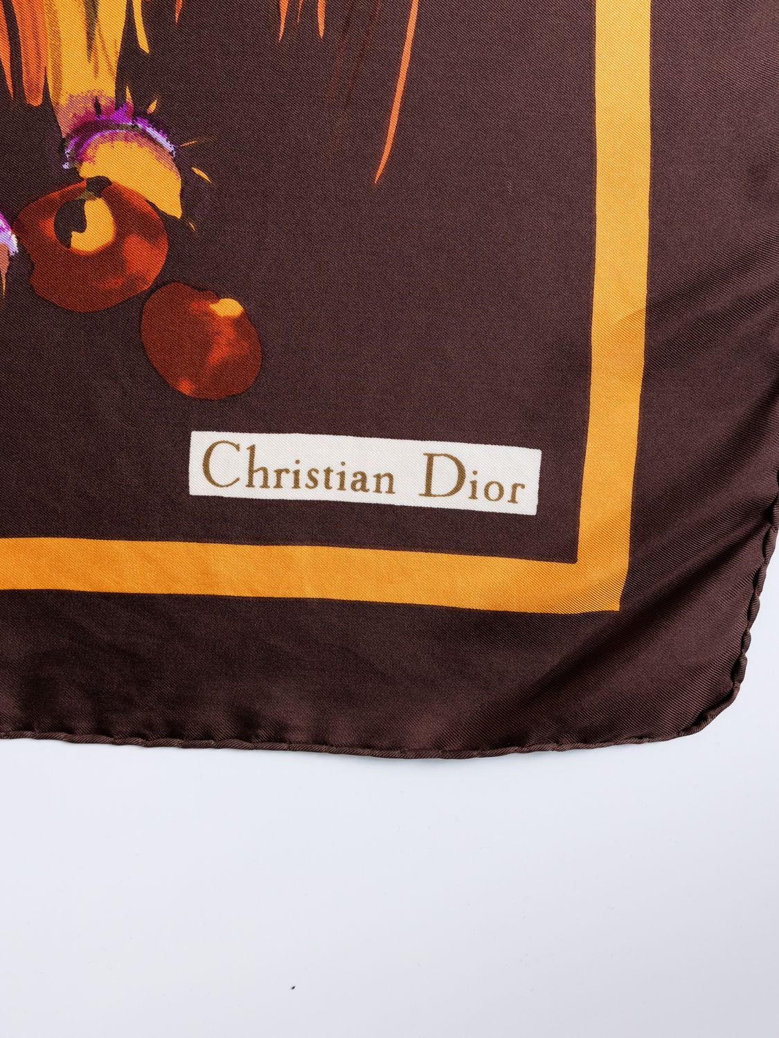 Christian Dior Autumn Botanical Silk Scarf