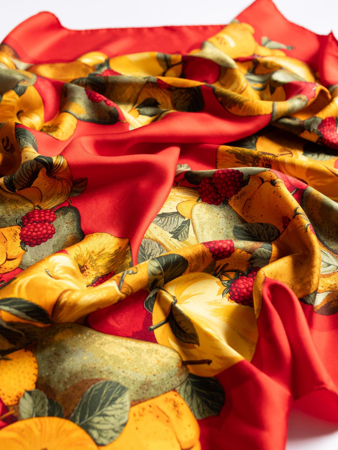 Christian Dior Fruit Wreath Silk Scarf