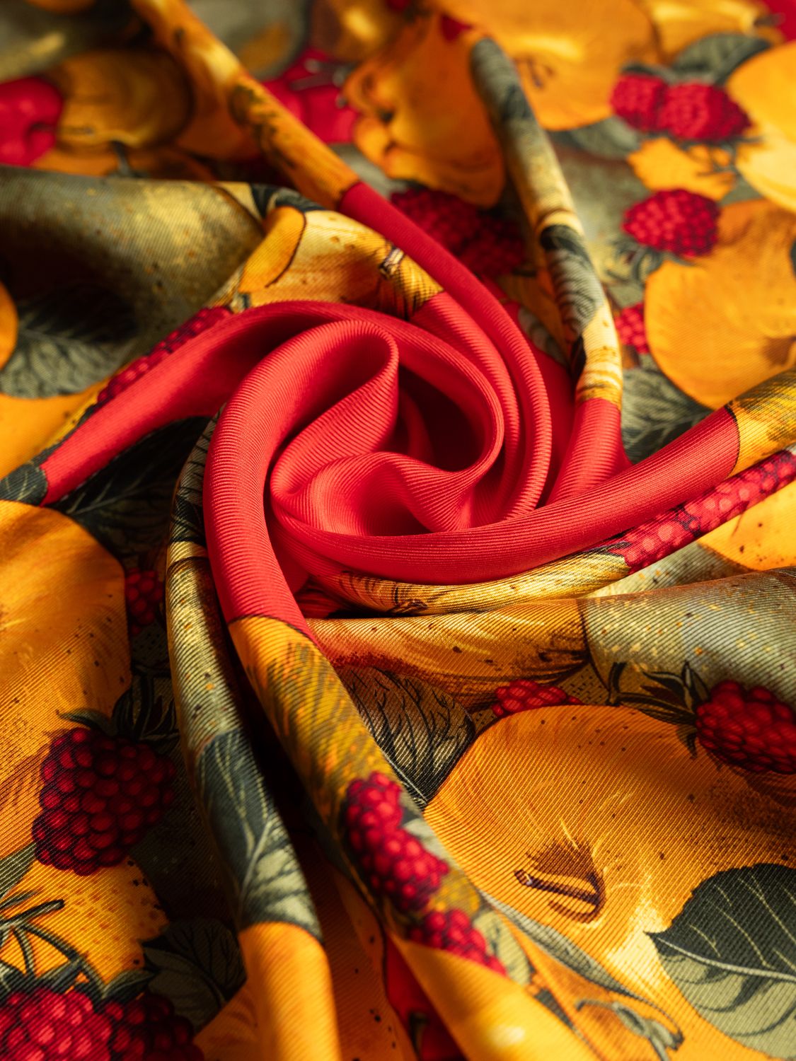 Christian Dior Fruit Wreath Silk Scarf