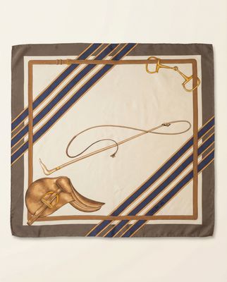 Celine Riding Cap &amp; Whip Silk Scarf