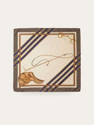 Celine Riding Cap &amp; Whip Silk Scarf