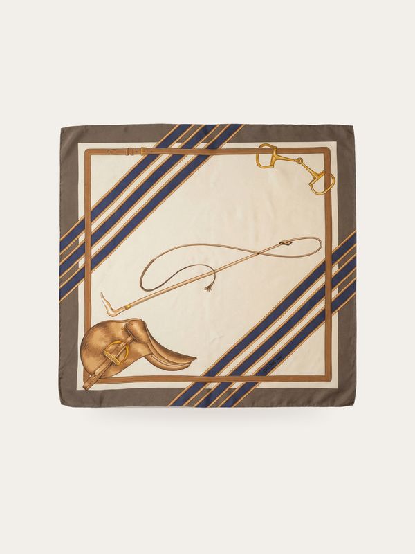 Celine Riding Cap &amp; Whip Silk Scarf