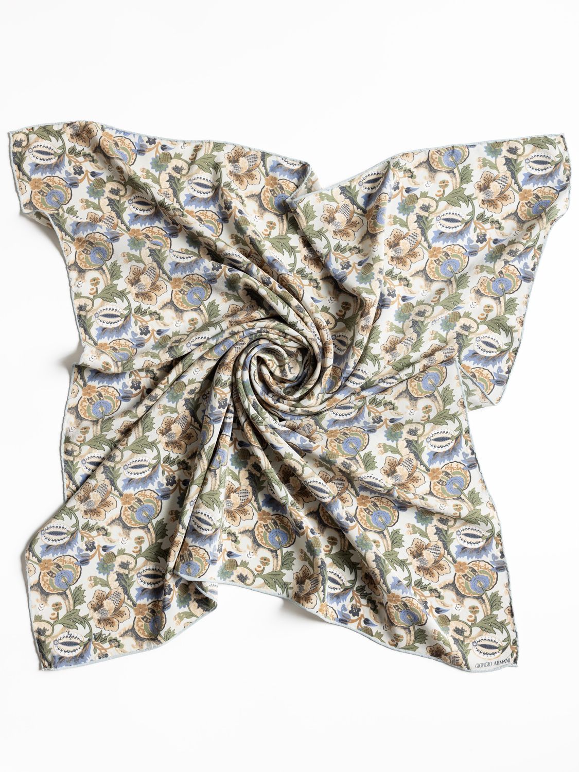 Giorgio Armani Floral Paisley Silk Scarf
