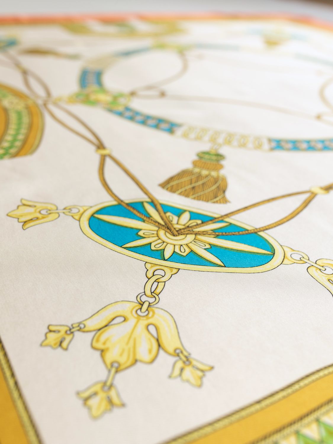 Celine Royal Tassel Silk Scarf