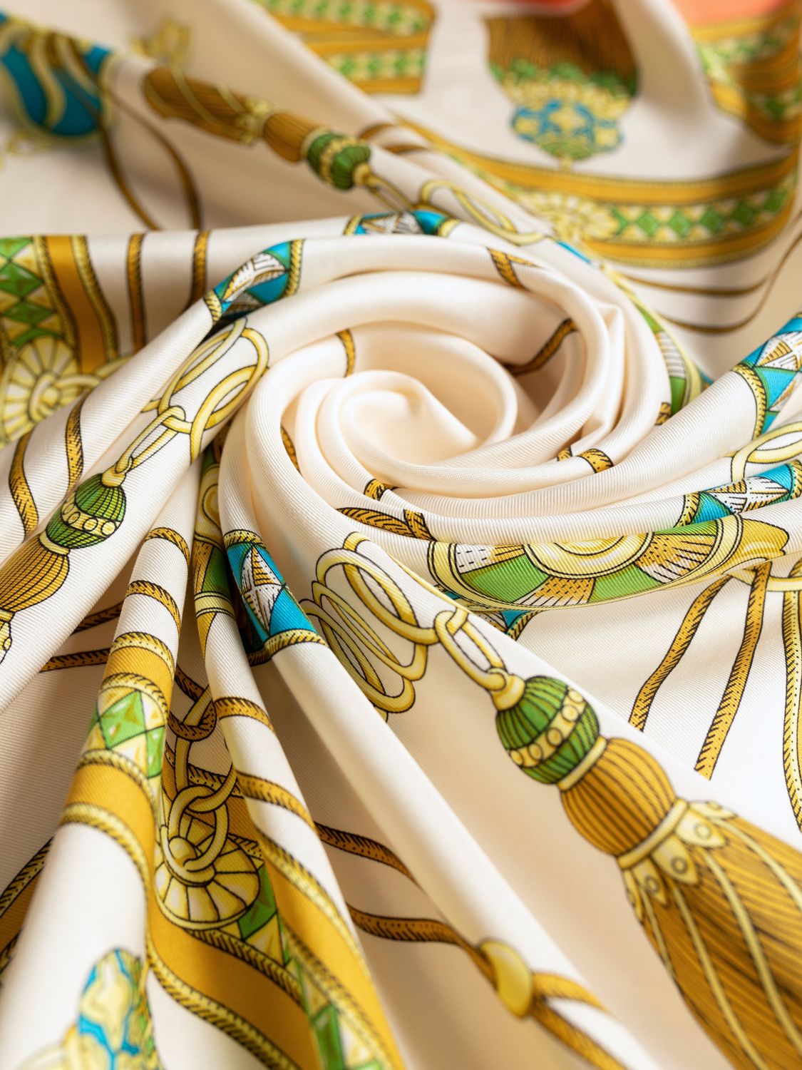 Celine Royal Tassel Silk Scarf