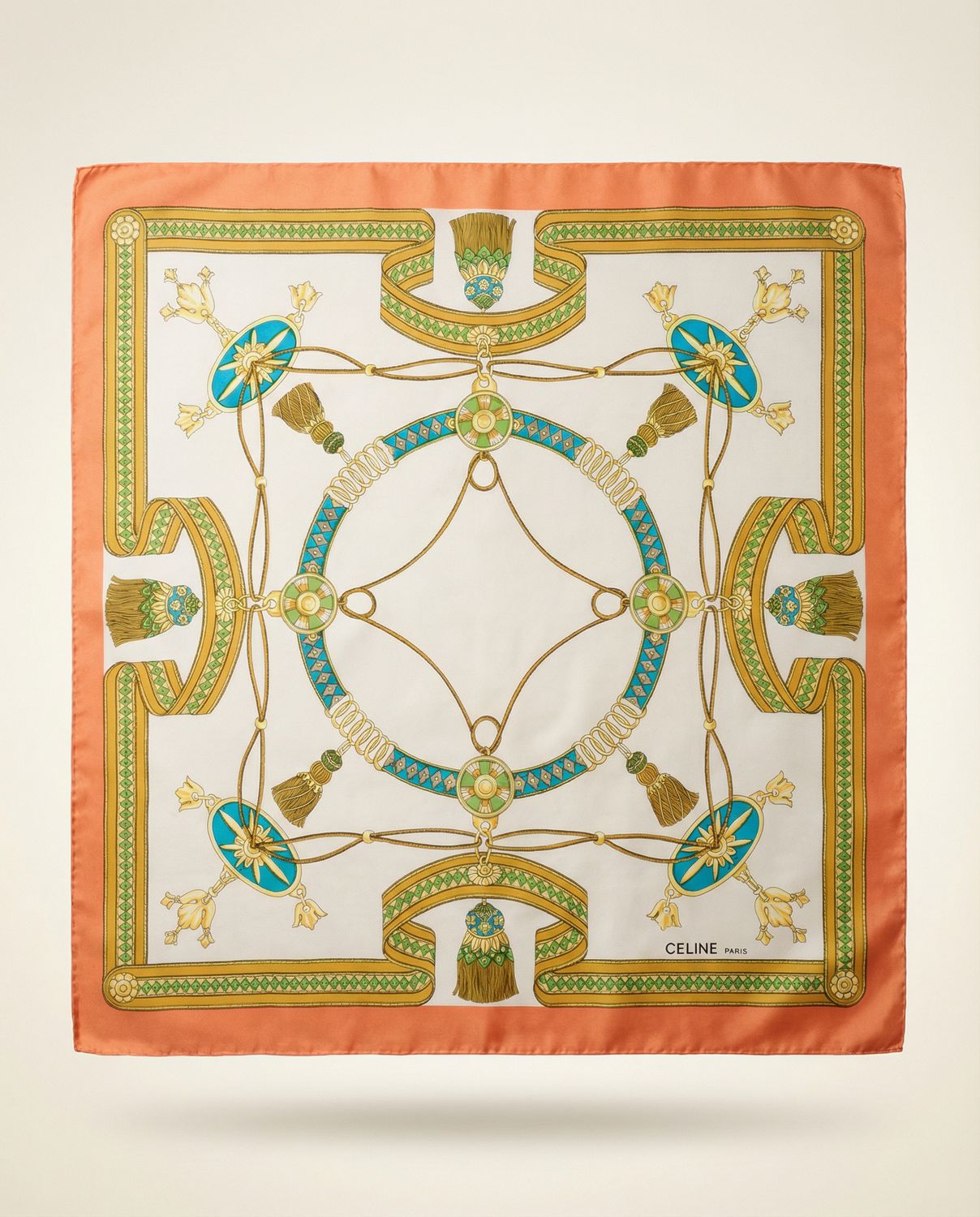 Celine Royal Tassel Silk Scarf