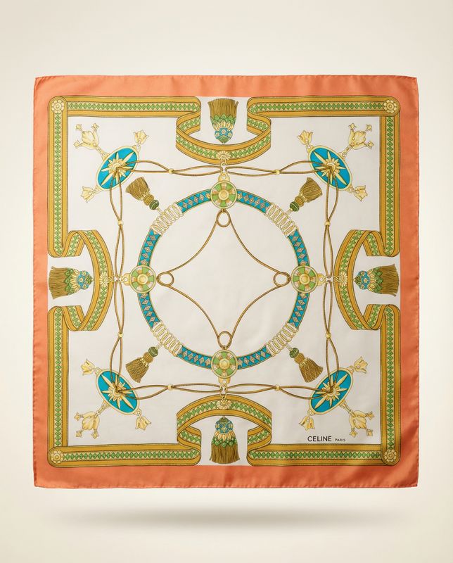 Celine Royal Tassel Silk Scarf