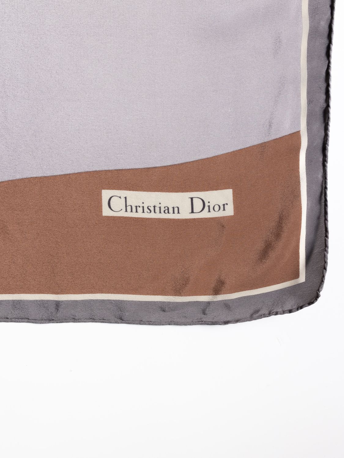 Christian Dior Abstract Brushstroke Silk Scarf