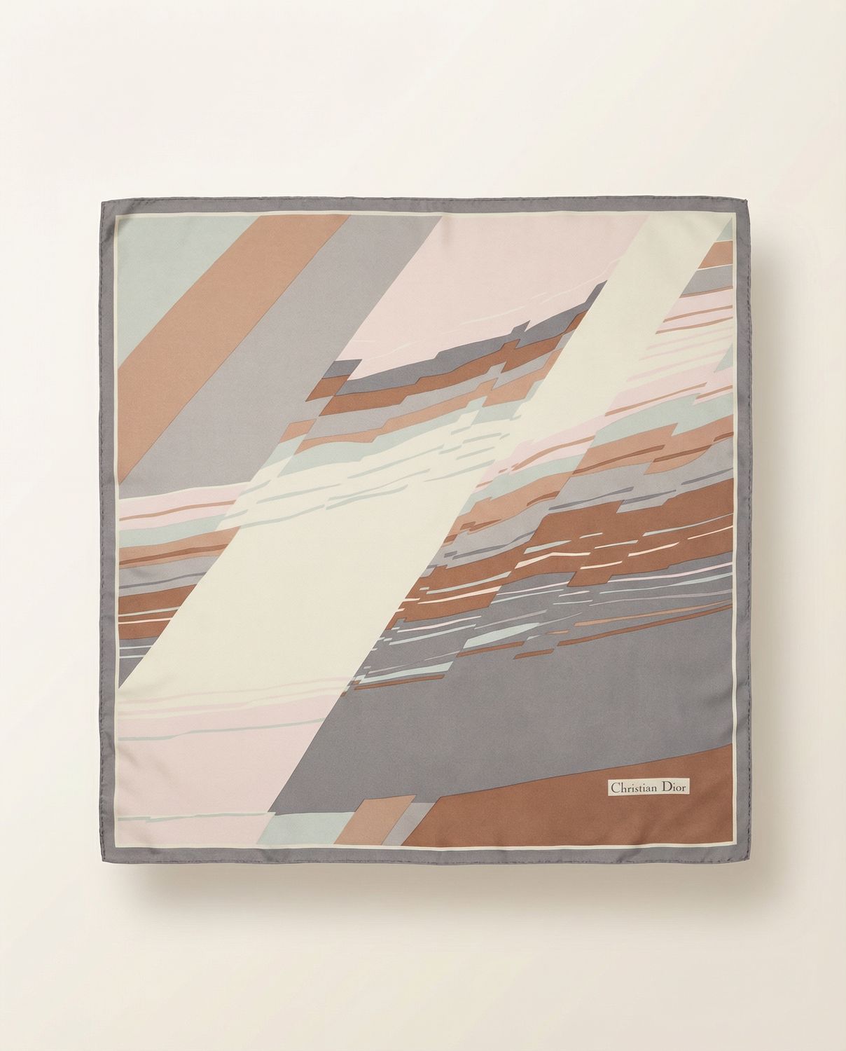 Christian Dior Abstract Brushstroke Silk Scarf