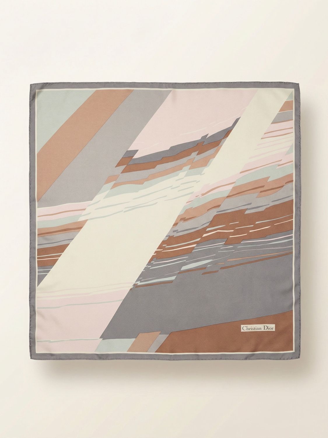 Christian Dior Abstract Brushstroke Silk Scarf