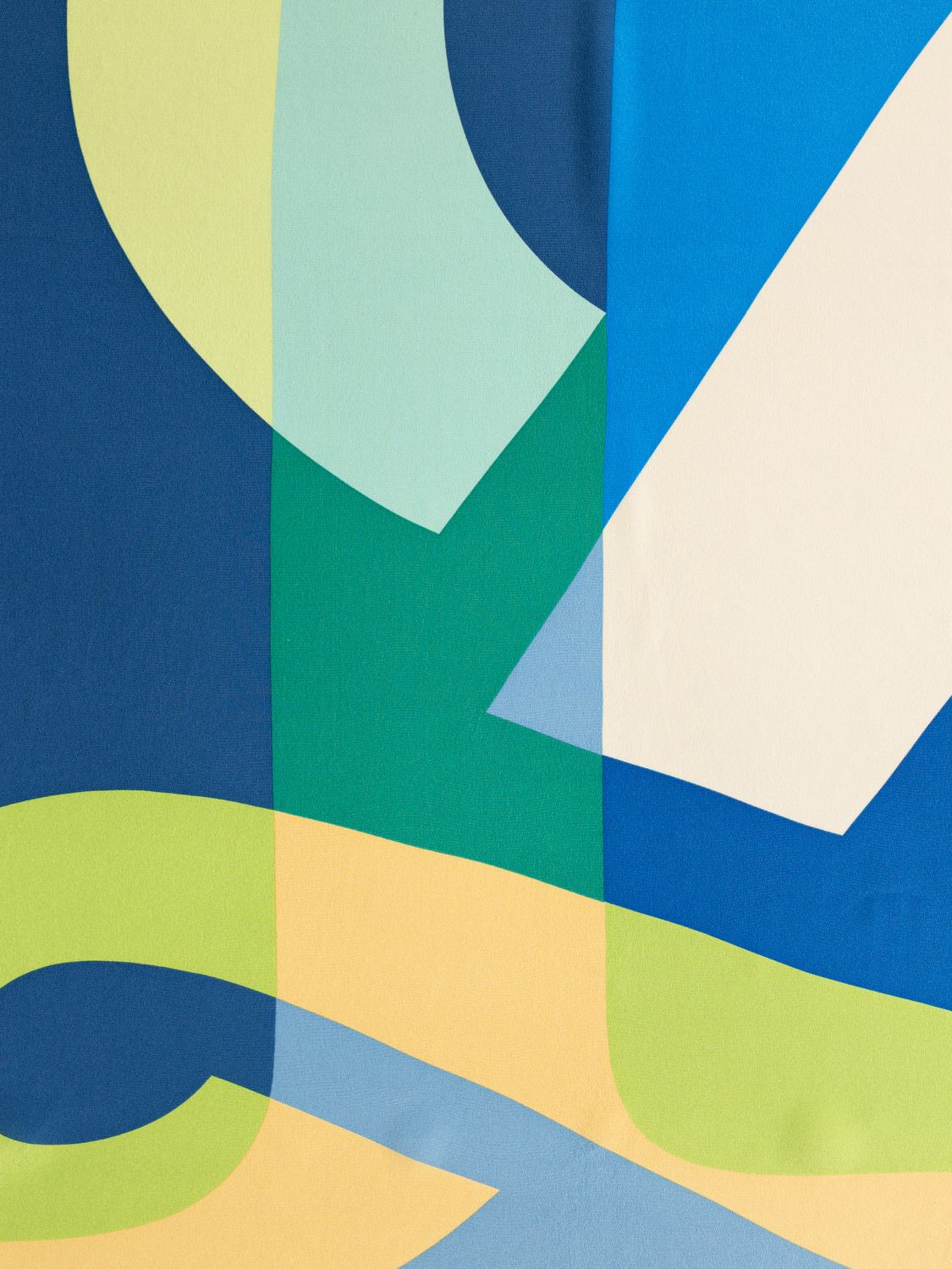 Loewe Abstract Color Block Silk Scarf