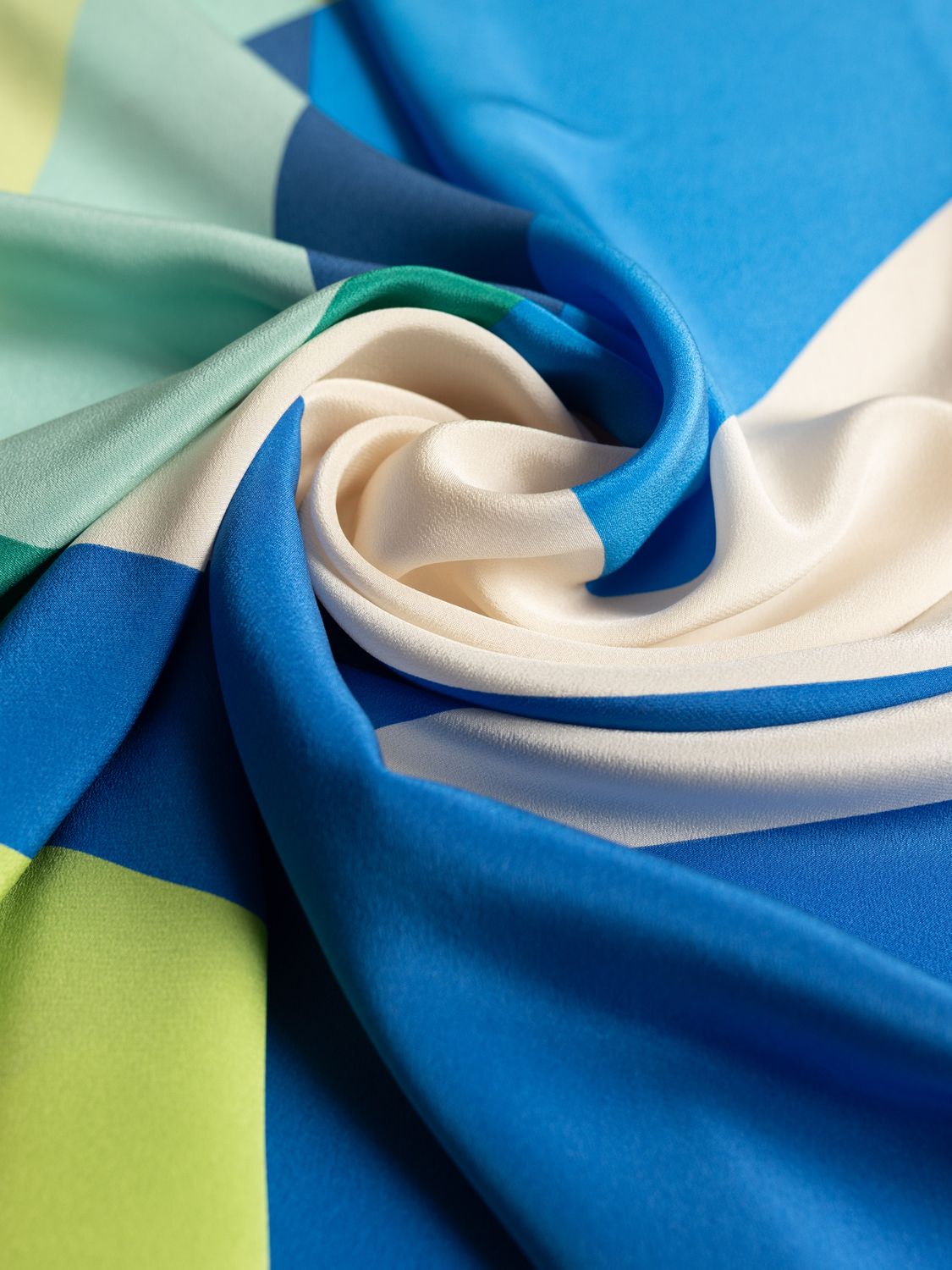 Loewe Abstract Color Block Silk Scarf