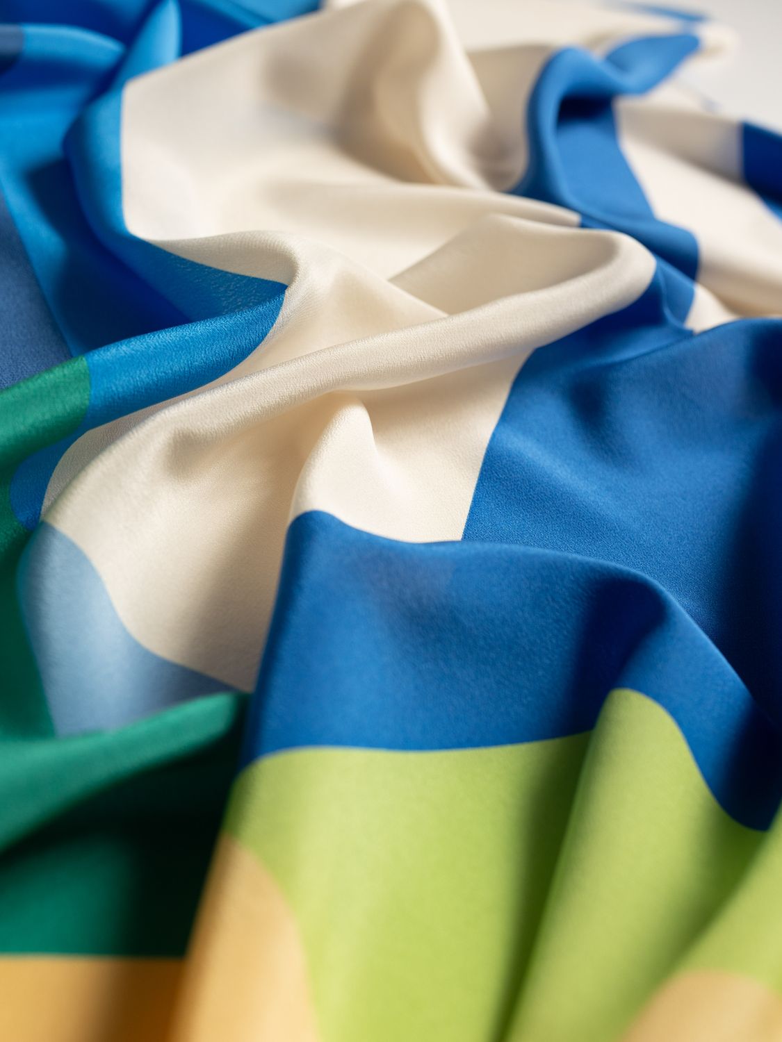 Loewe Abstract Color Block Silk Scarf