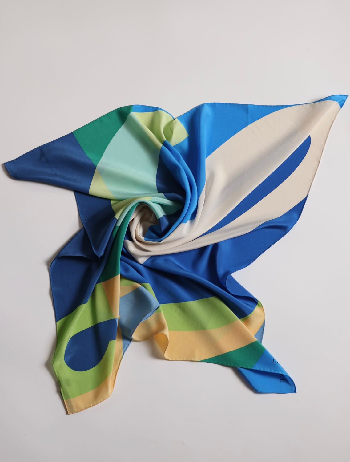 Loewe Abstract Color Block Silk Scarf Loewe Abstract Color Block Silk Scarf