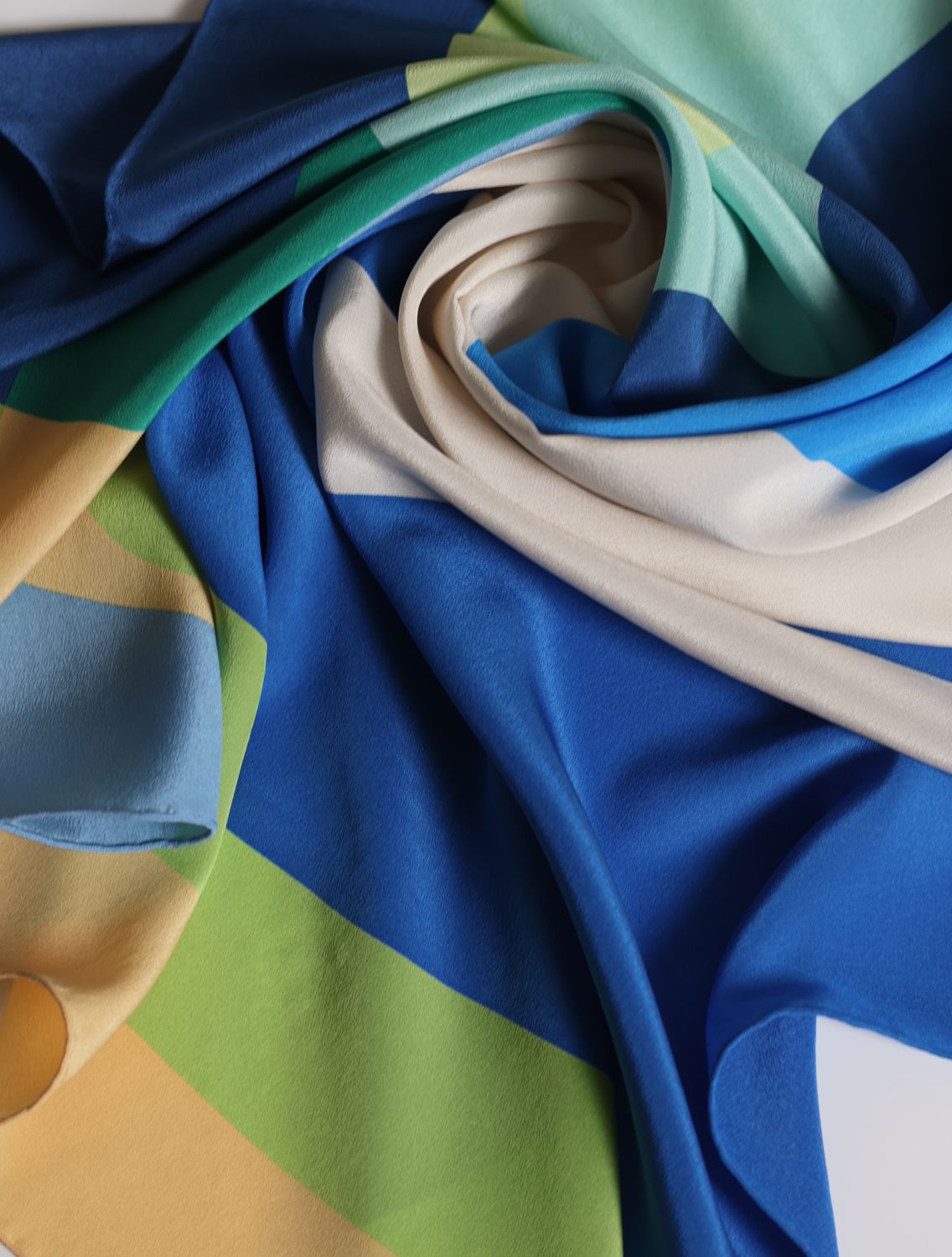 Loewe Abstract Color Block Silk Scarf Loewe Abstract Color Block Silk Scarf