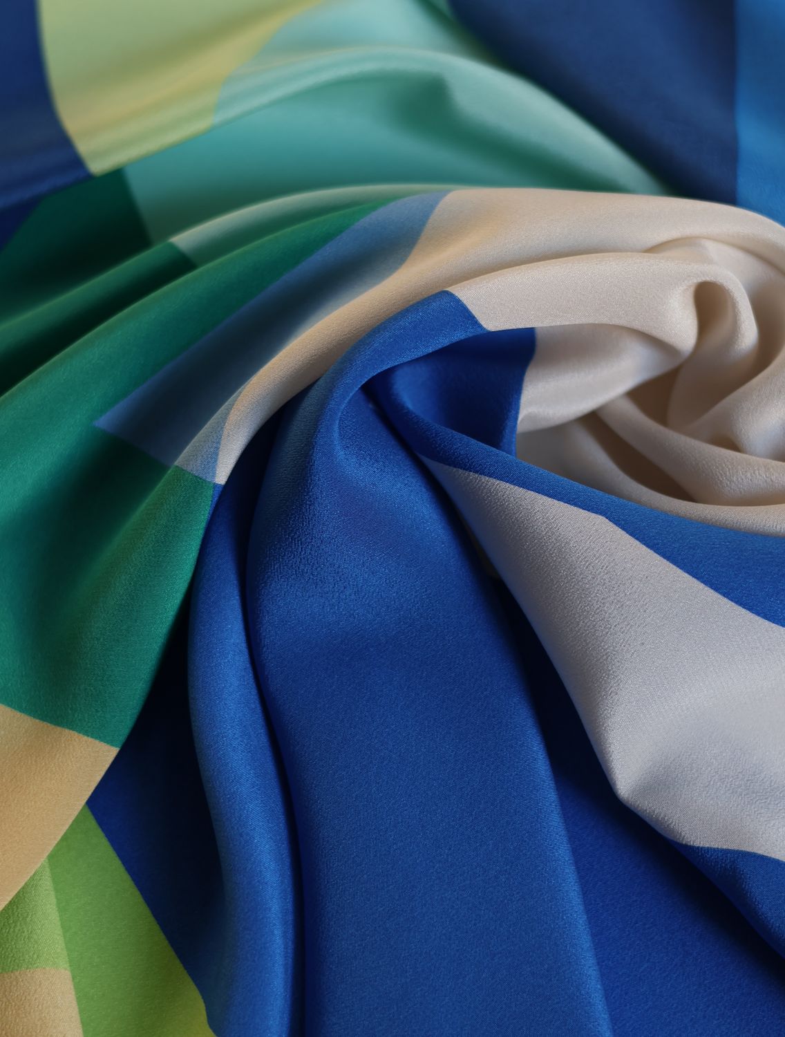 Loewe Abstract Color Block Silk Scarf Loewe Abstract Color Block Silk Scarf