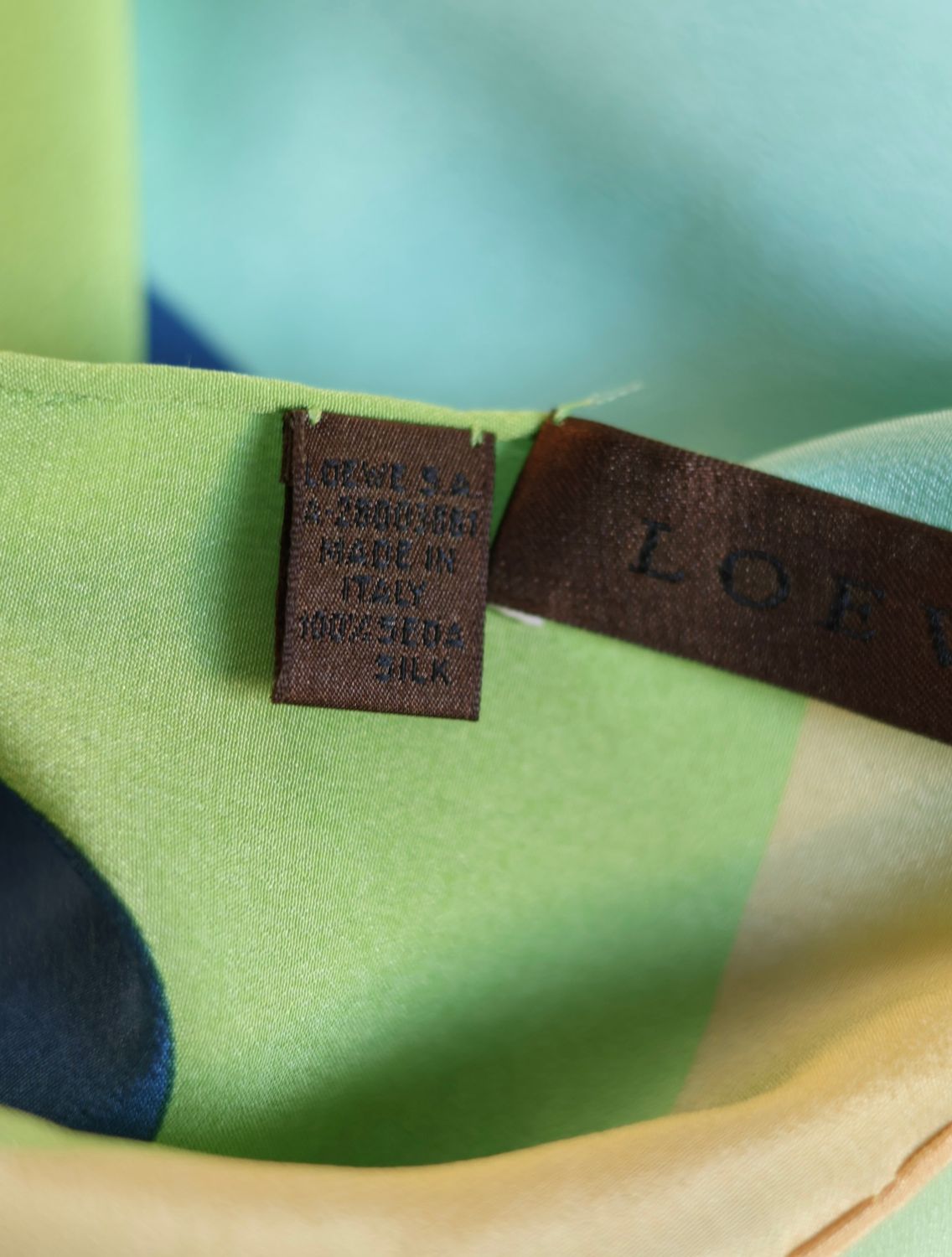 Loewe Abstract Color Block Silk Scarf Loewe Abstract Color Block Silk Scarf