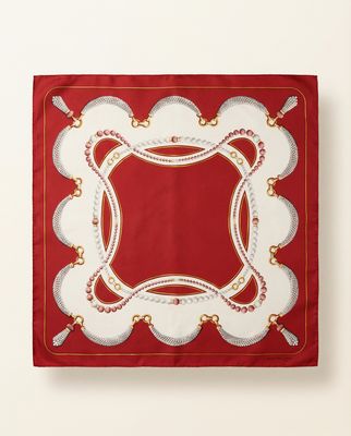 Cartier Pearl Necklace Silk Scarf