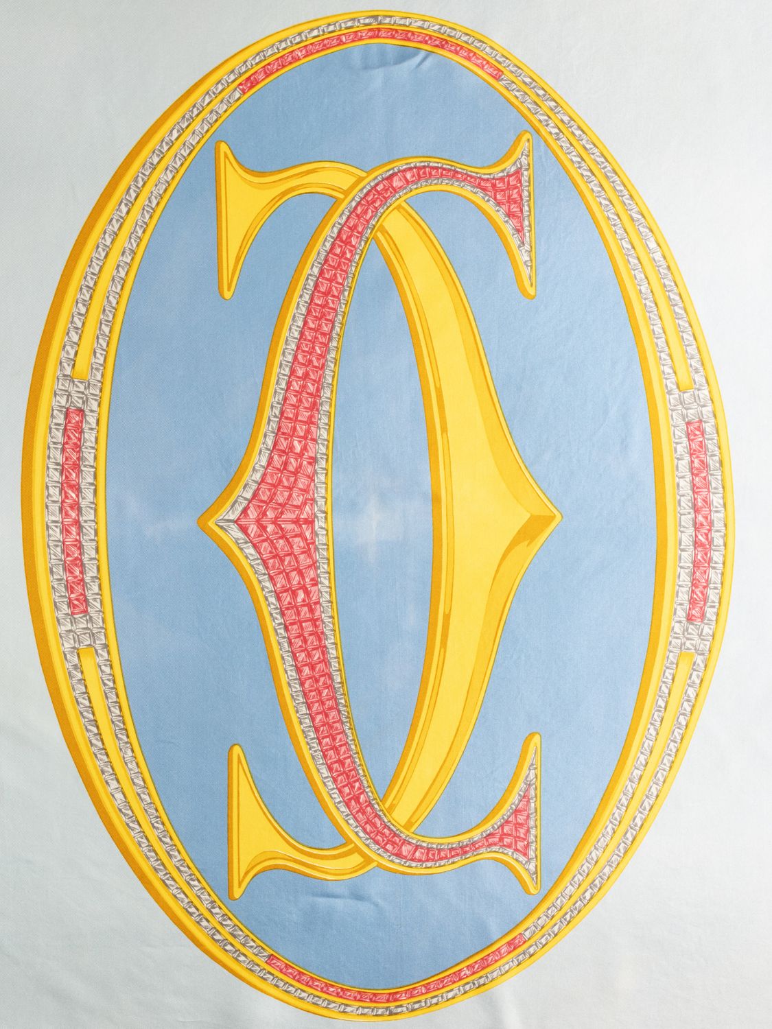 Cartier Double C Monogram Silk Scarf Cartier Double C Monogram Silk Scarf