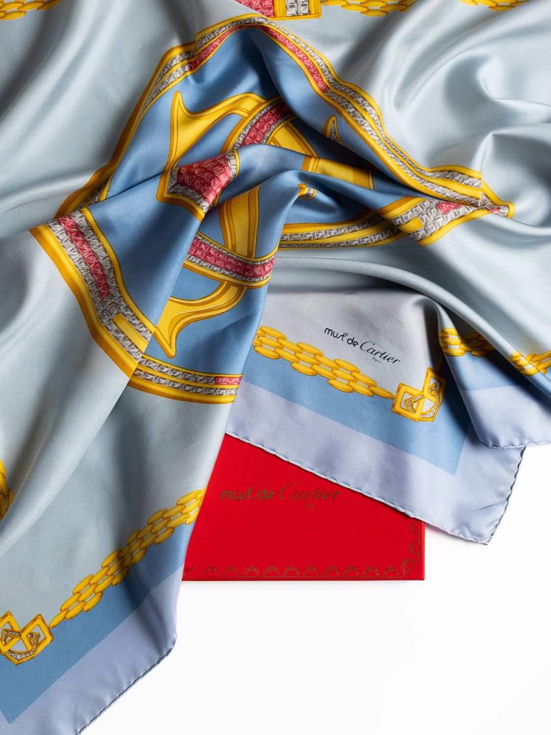 Cartier Double C Monogram Silk Scarf Cartier Double C Monogram Silk Scarf