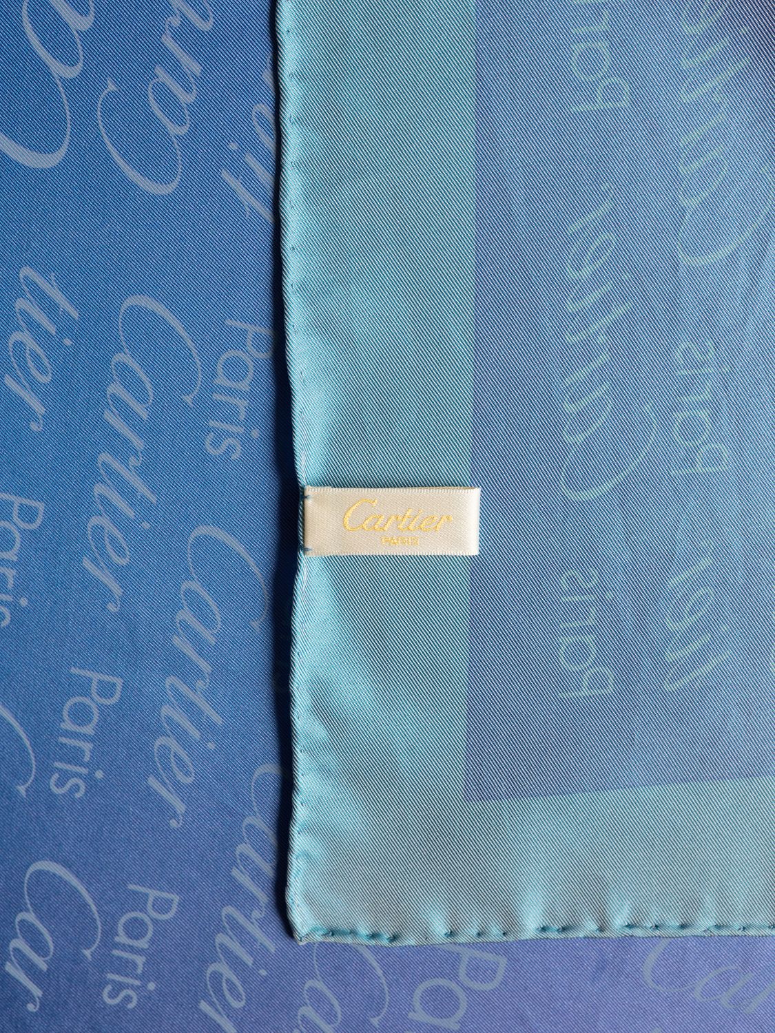 Cartier Logo Script Silk Scarf