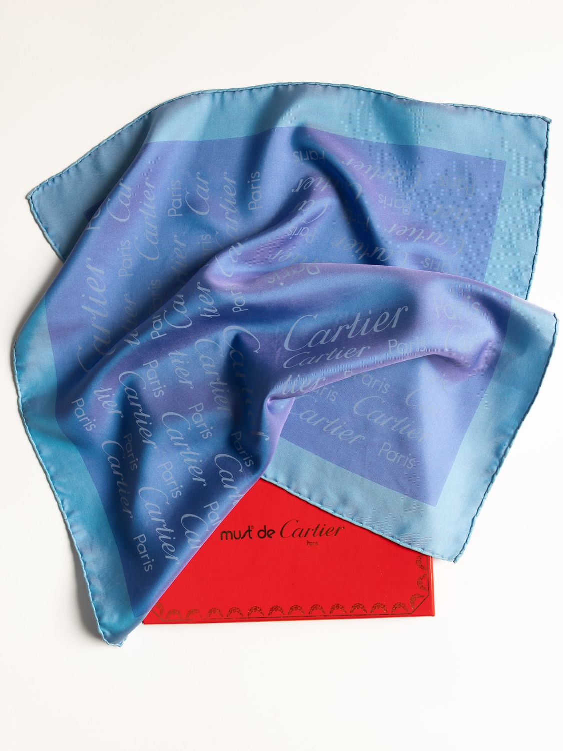 Cartier Logo Script Silk Scarf
