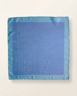 Cartier Logo Script Silk Scarf