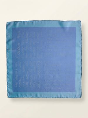 Cartier Logo Script Silk Scarf