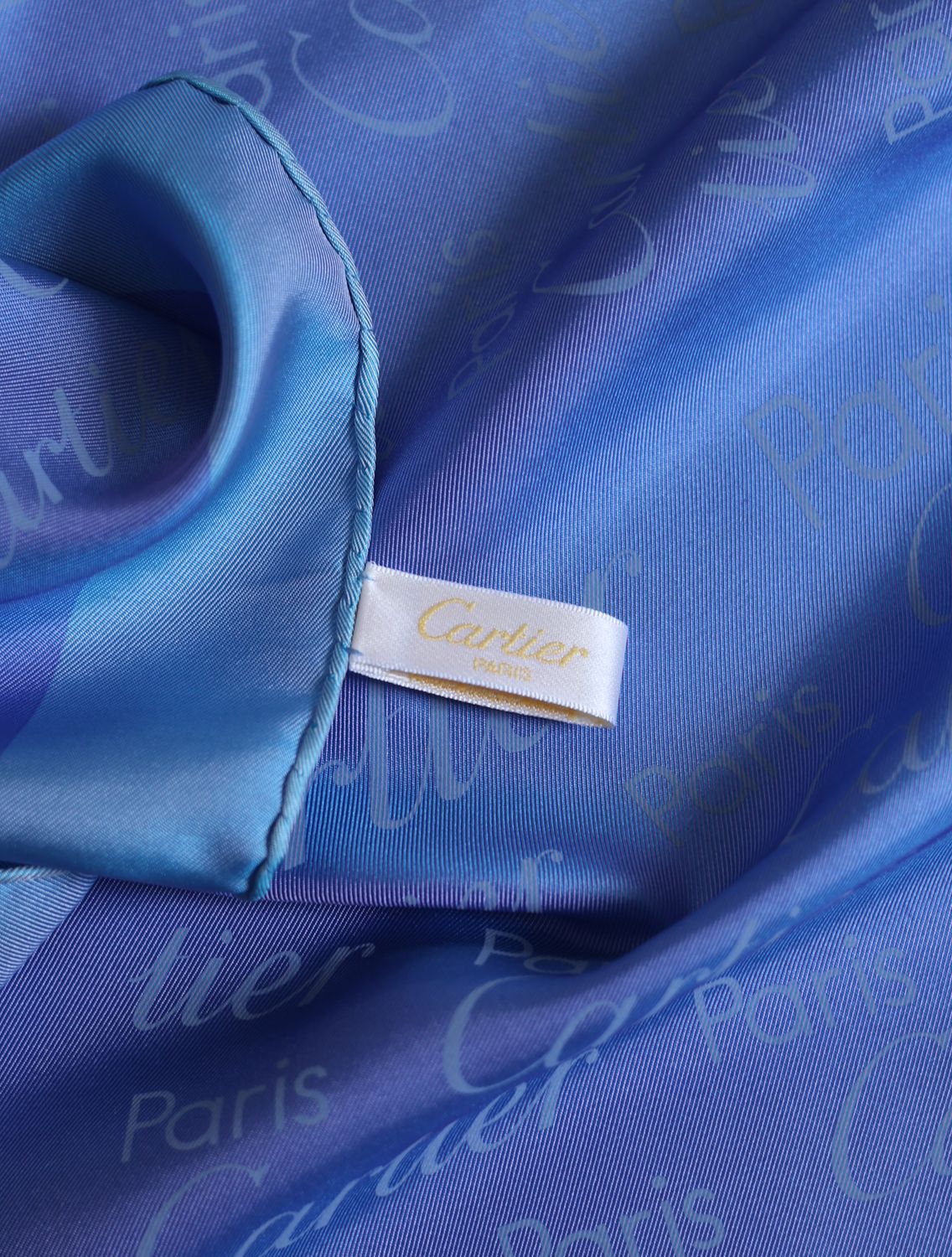 Cartier Logo Script Silk Scarf Cartier Logo Script Silk Scarf