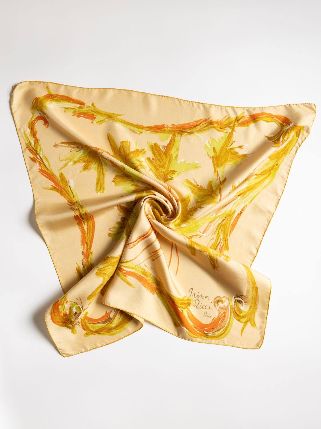 Nina Ricci Autumn Leaves Silk Scarf