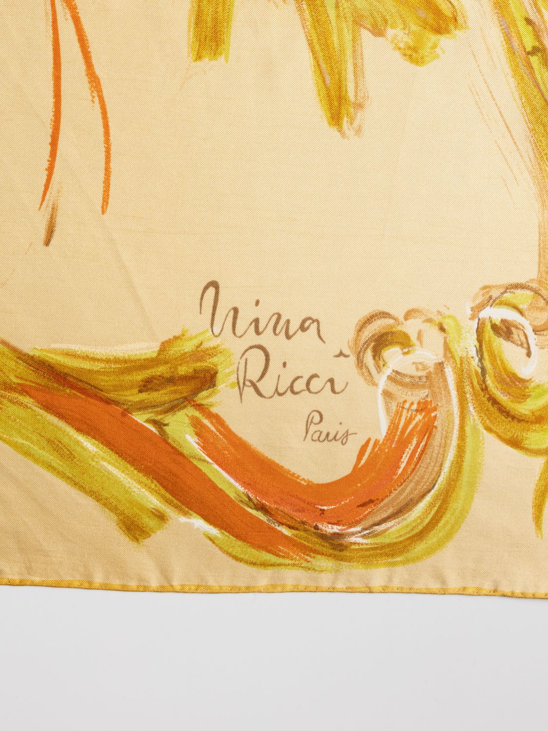 Nina Ricci Autumn Leaves Silk Scarf