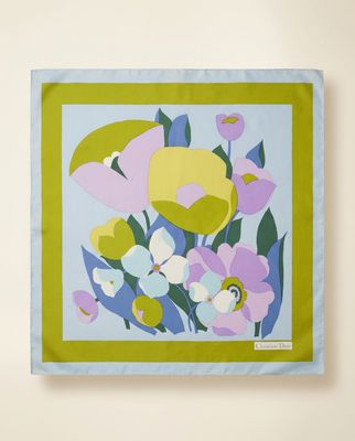 Christian Dior Mod Floral Silk Scarf