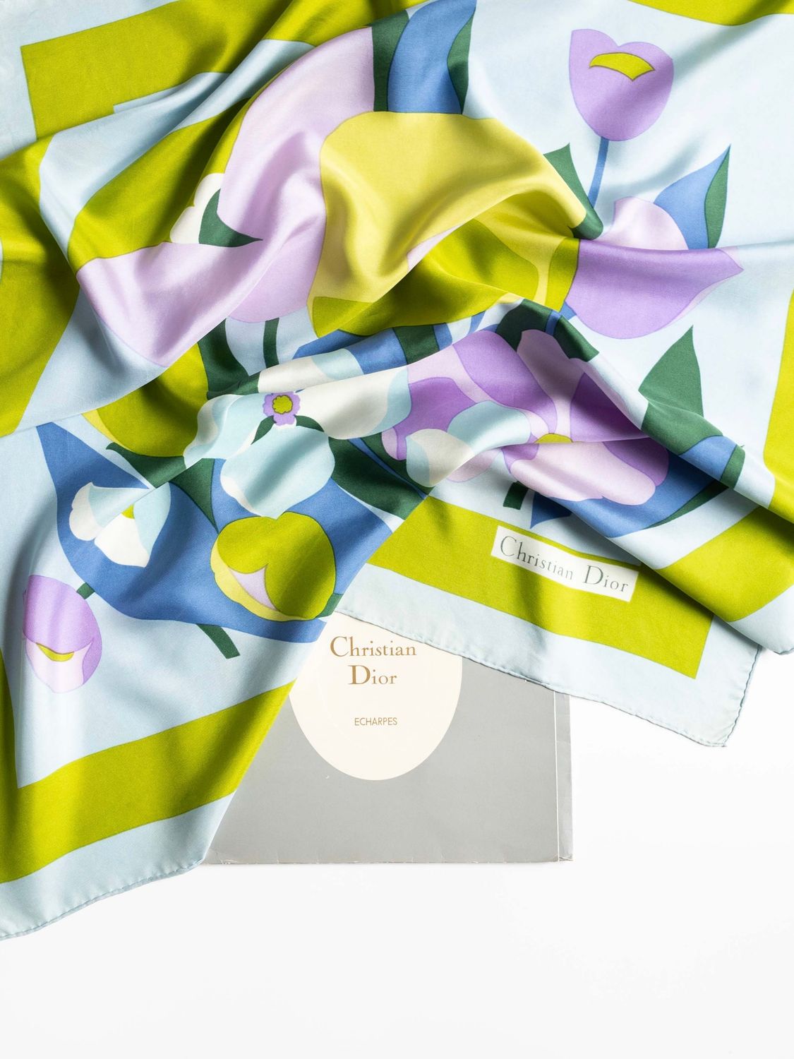 Christian Dior Mod Floral Silk Scarf Christian Dior Mod Floral Silk Scarf