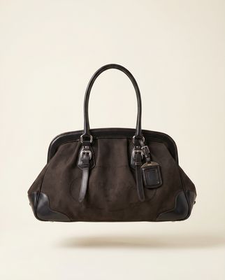 Prada Logo Jacquard Frame Bag