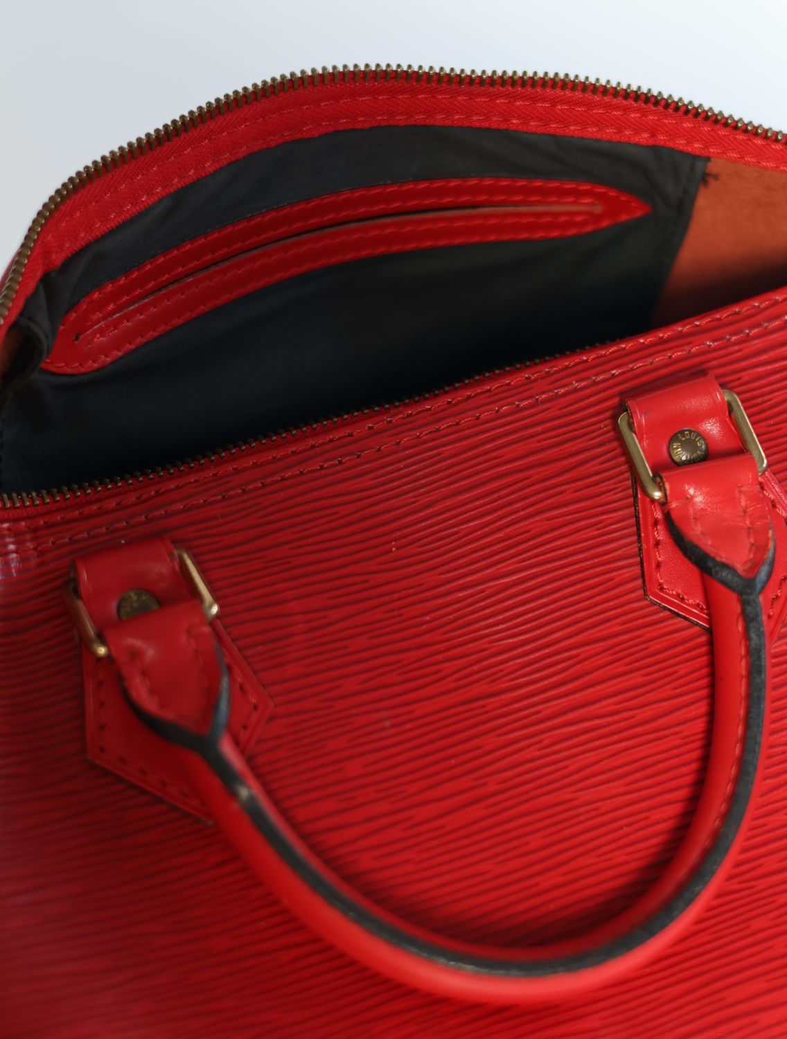 Louis Vuitton Speedy Red Epi 30 Bag